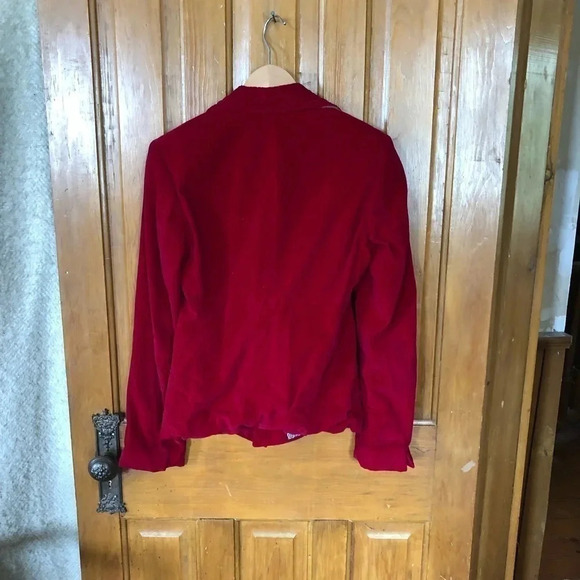 Vtg Red  Velvet Blazer - Picture 5 of 12